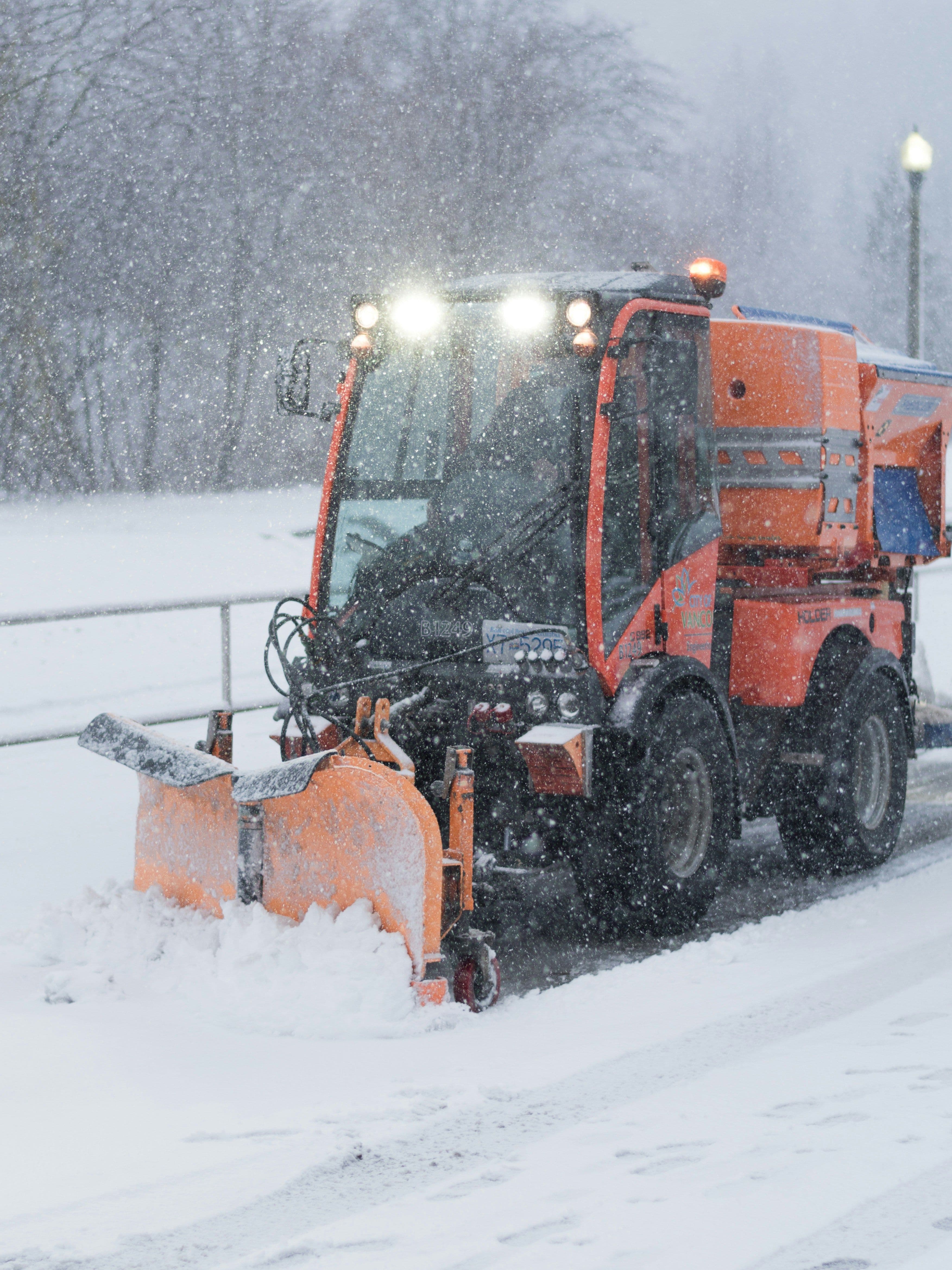 Snow plowing image